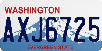 WA license plate AXJ6725