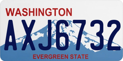 WA license plate AXJ6732