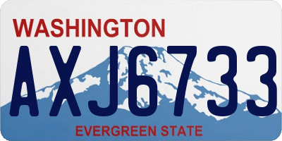 WA license plate AXJ6733