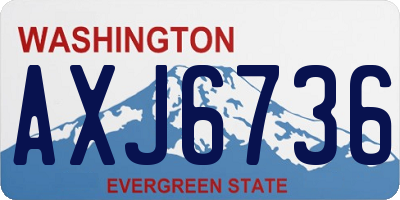 WA license plate AXJ6736