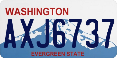 WA license plate AXJ6737