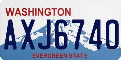WA license plate AXJ6740