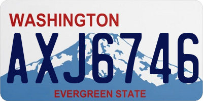 WA license plate AXJ6746