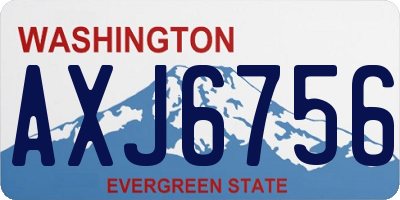 WA license plate AXJ6756