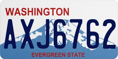 WA license plate AXJ6762