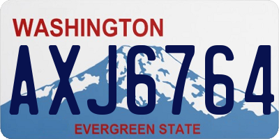 WA license plate AXJ6764