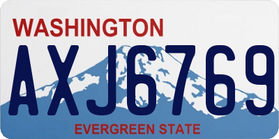 WA license plate AXJ6769