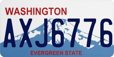 WA license plate AXJ6776
