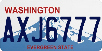 WA license plate AXJ6777