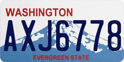 WA license plate AXJ6778