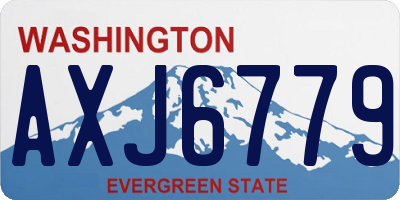 WA license plate AXJ6779