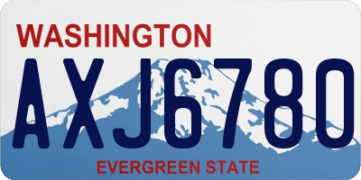 WA license plate AXJ6780