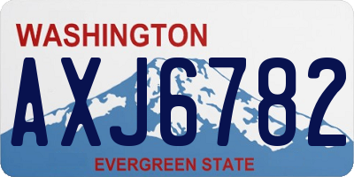 WA license plate AXJ6782