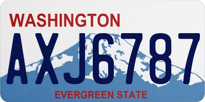 WA license plate AXJ6787