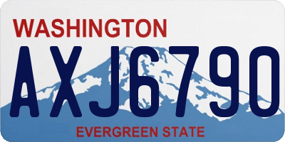 WA license plate AXJ6790