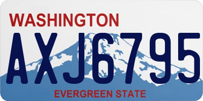 WA license plate AXJ6795