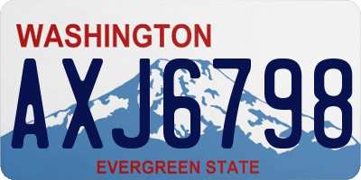 WA license plate AXJ6798