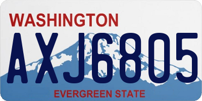 WA license plate AXJ6805
