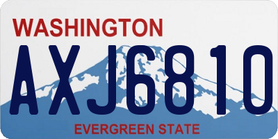 WA license plate AXJ6810