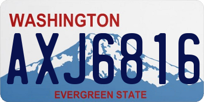 WA license plate AXJ6816