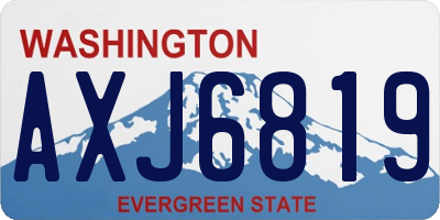 WA license plate AXJ6819