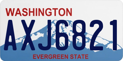 WA license plate AXJ6821