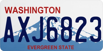 WA license plate AXJ6823