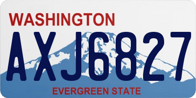 WA license plate AXJ6827