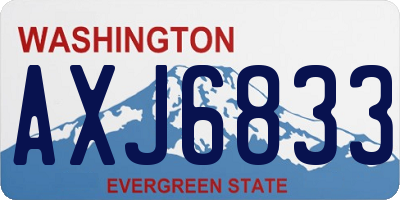 WA license plate AXJ6833