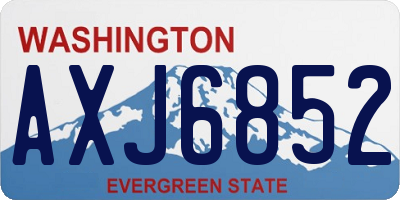 WA license plate AXJ6852