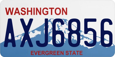 WA license plate AXJ6856