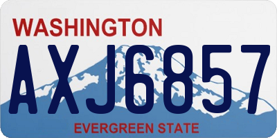 WA license plate AXJ6857