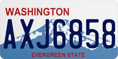 WA license plate AXJ6858