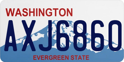 WA license plate AXJ6860