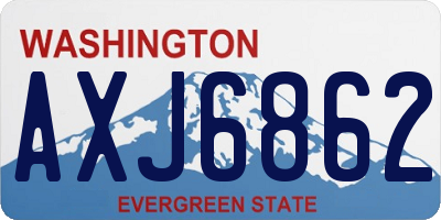 WA license plate AXJ6862