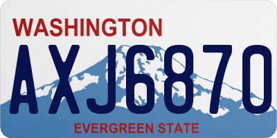 WA license plate AXJ6870