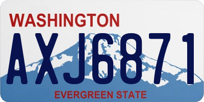 WA license plate AXJ6871