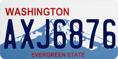 WA license plate AXJ6876