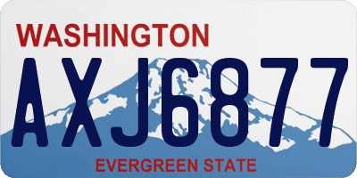 WA license plate AXJ6877
