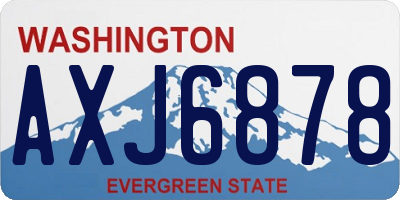 WA license plate AXJ6878