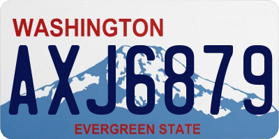 WA license plate AXJ6879