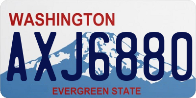 WA license plate AXJ6880