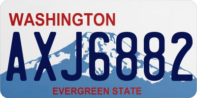 WA license plate AXJ6882