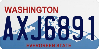 WA license plate AXJ6891