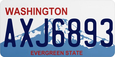 WA license plate AXJ6893