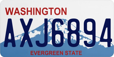 WA license plate AXJ6894