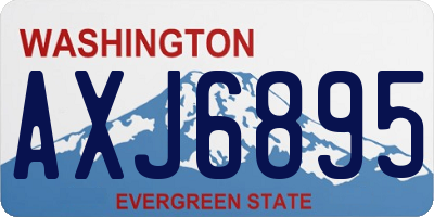 WA license plate AXJ6895