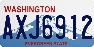 WA license plate AXJ6912