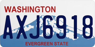 WA license plate AXJ6918