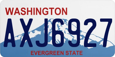WA license plate AXJ6927